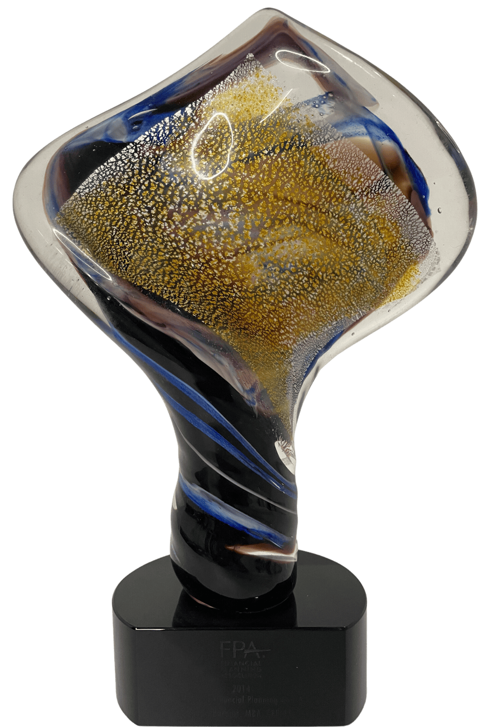 Heart of Financial Planning Award glass trophy